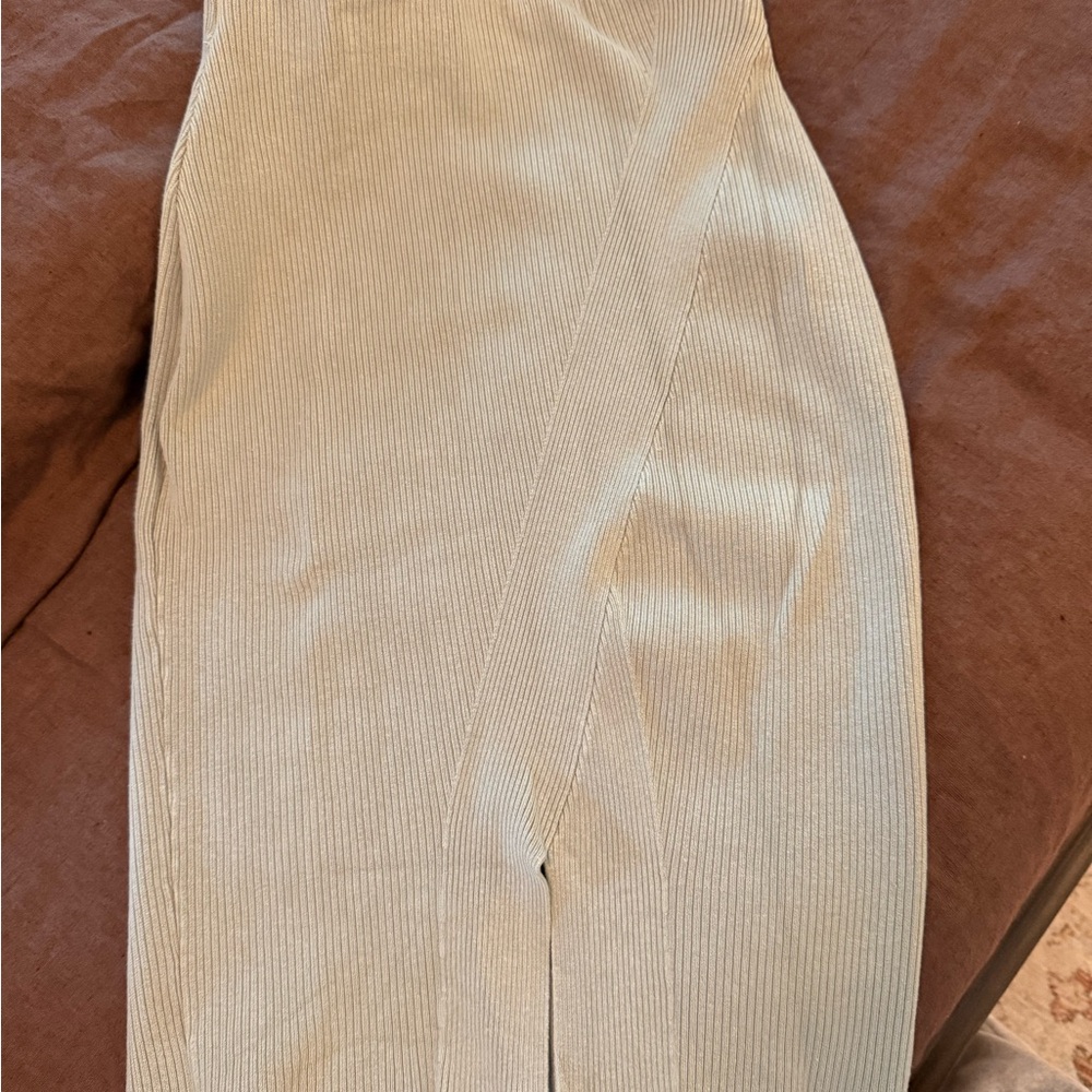 Express Mint Green Ribbed Skirt